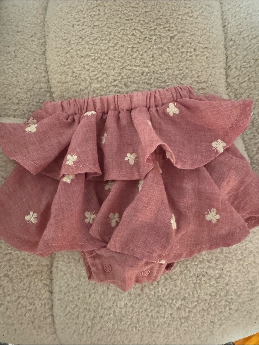 Mayoral Dusty Rose Ruffle Skort with White Floral Embroidery